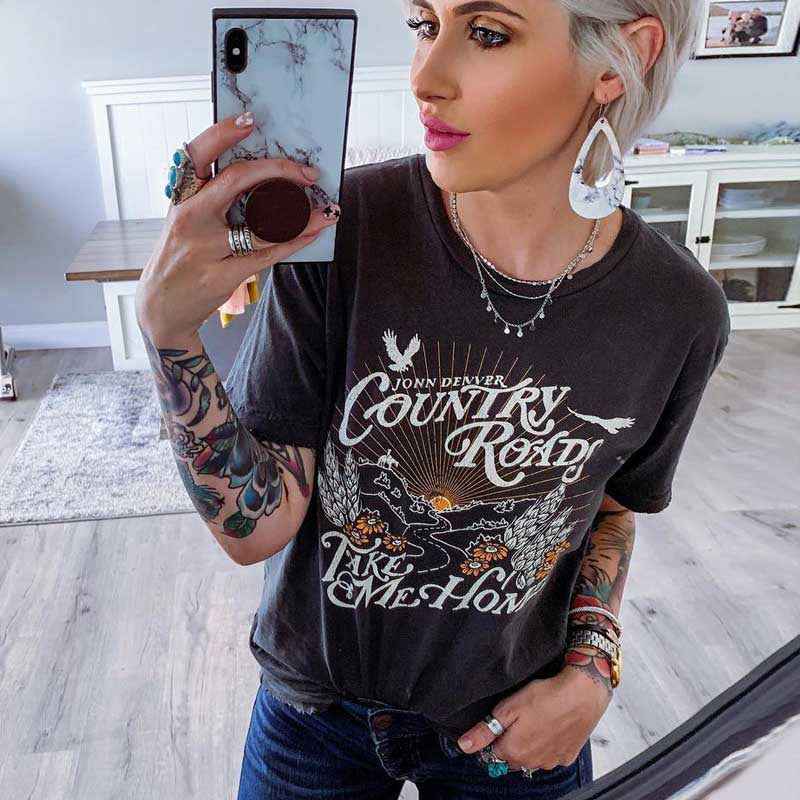 Printed T-shirt For Women MuddyStock