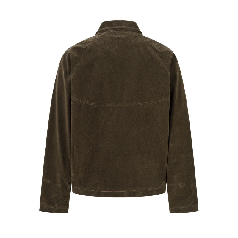 Retro Patchwork Black Jacket Unisex Designer-Style Niche Loose Coat All Products
