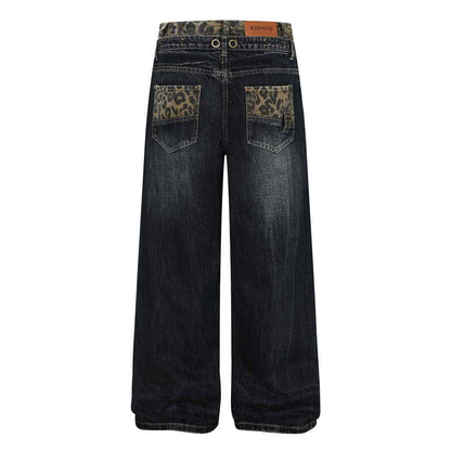 Fake two piece pair of jeans with spliced waistband for women | MuddyStock Originals