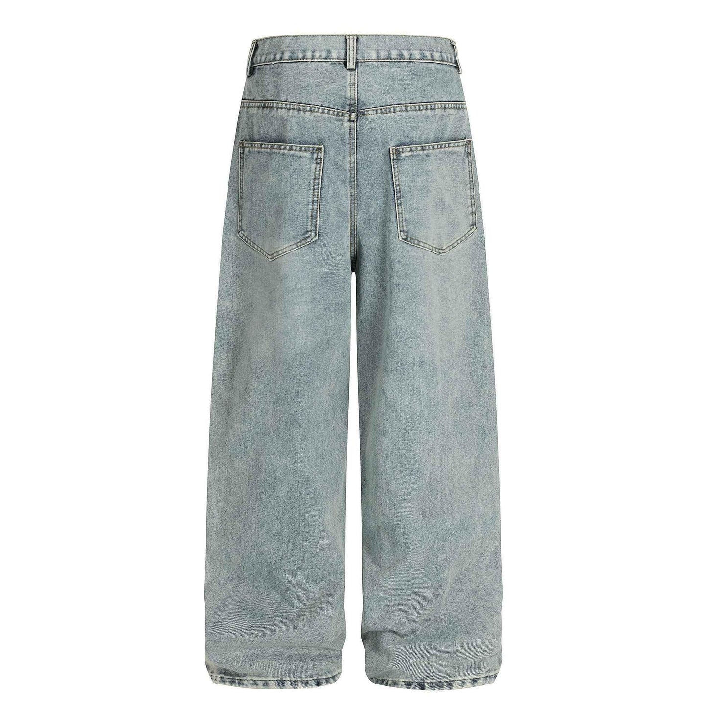 Cartoon embroidery loose denim pants for women | MuddyStock Originals
