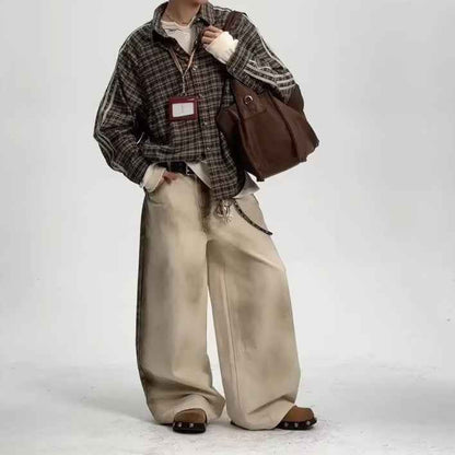 Loose Straight Retro Street Floor-length Pants MuddyStock