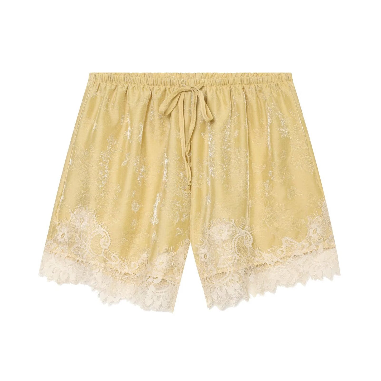 Lace Jacquard Top+Lace Shorts Set For Women | MuddyStock Originals