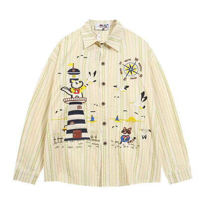 Loose Printed Shirt For Women null