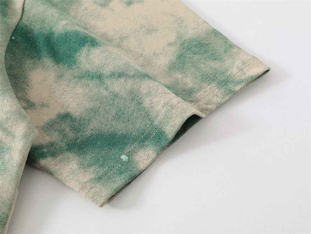 Tie Dye Camouflage Short Sleeve T-shirt For Men All Products