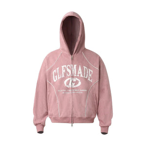 Zipper hoodie for men and women | MuddyStock Originals Pink