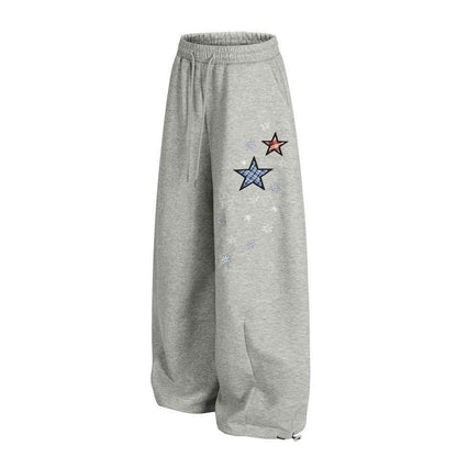 Five pointed star loose wide leg pants for women | MuddyStock Originals