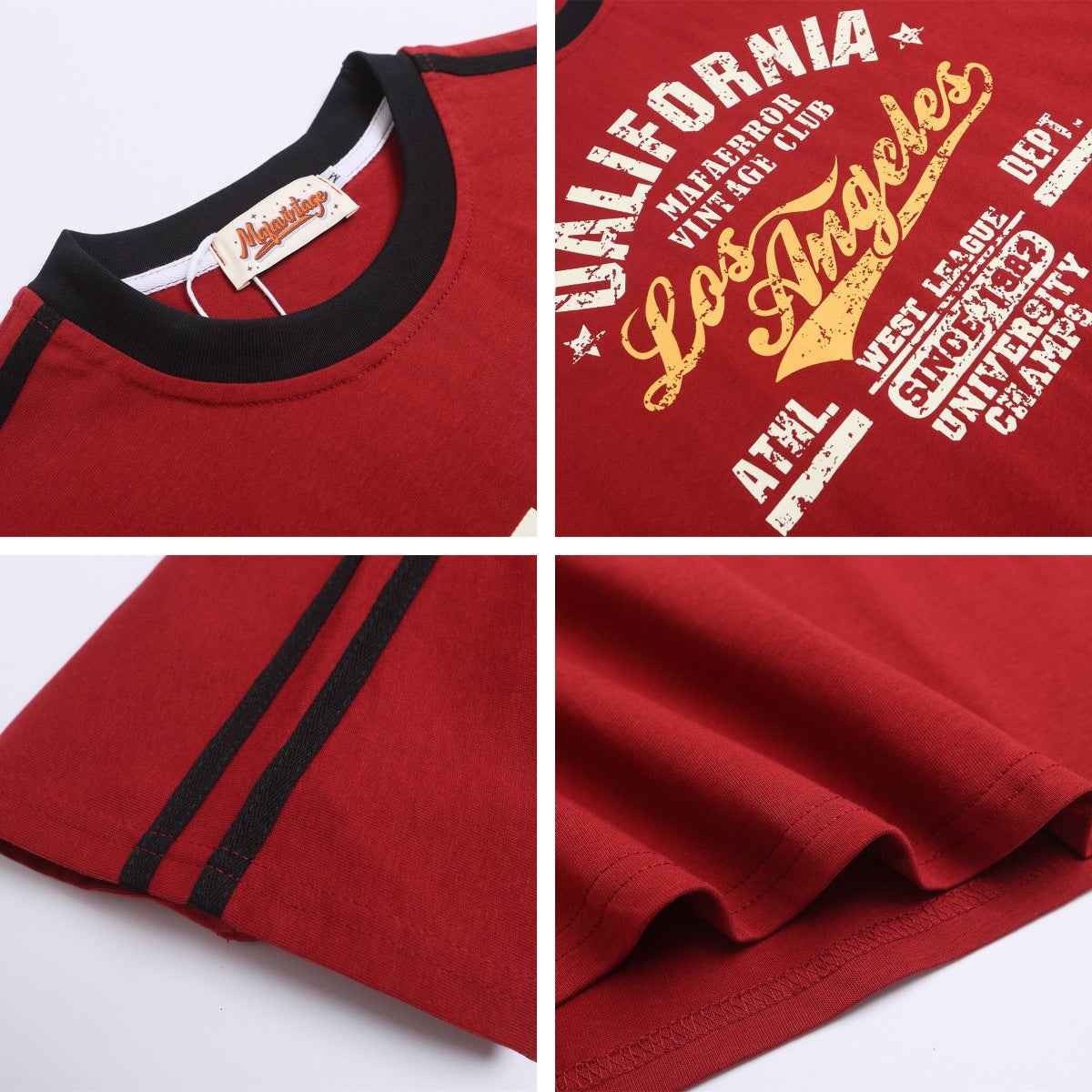 Webbing Letter Print Short Sleeve T-Shirt For Men | MuddyStock Originals MuddyStock