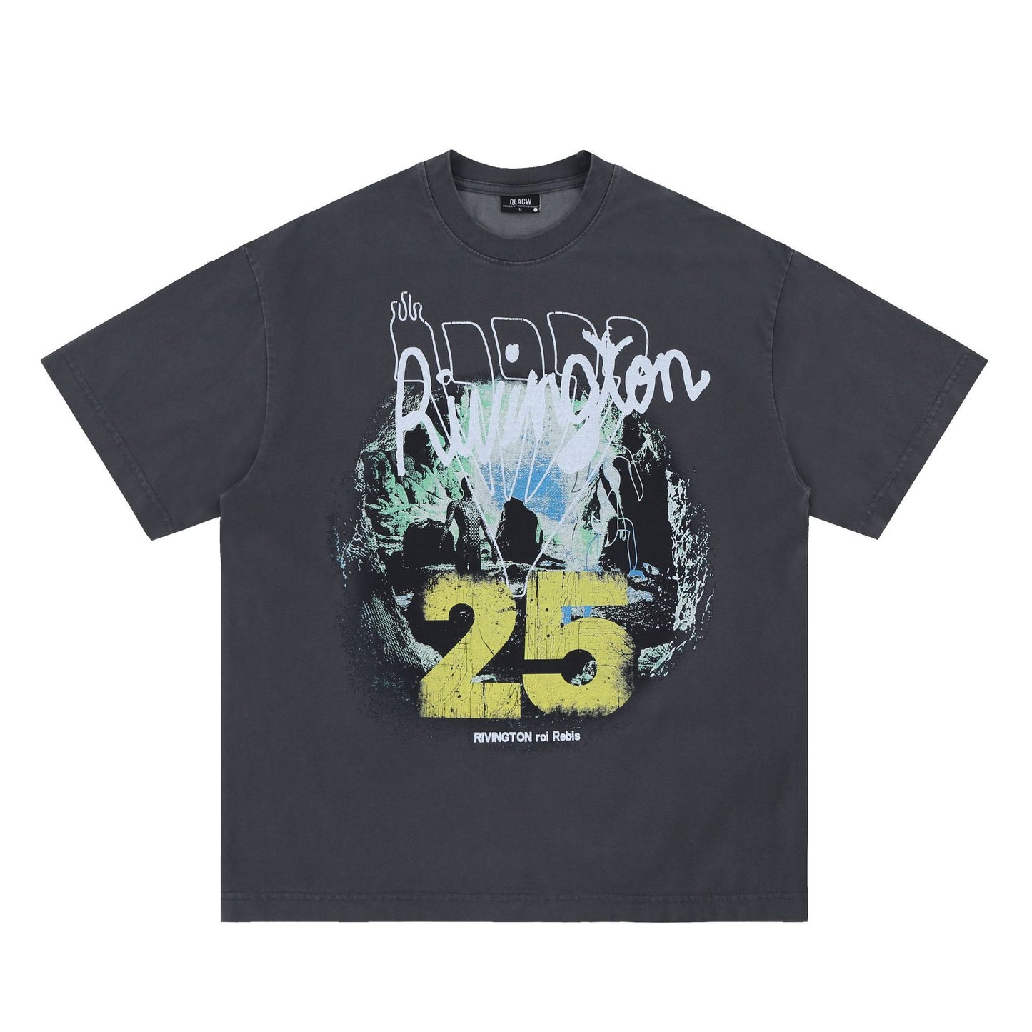 Printed Casual Short Sleeve T-Shirt for Men | MuddyStock Originals Dark Grey MuddyStock