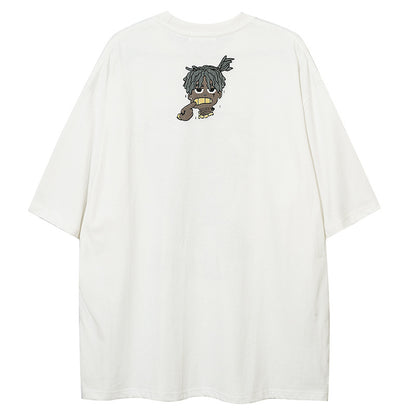 Cartoon Loose Half Sleeve Streetwear Short Sleeve T-Shirt For Men | MuddyStock Originals MuddyStock