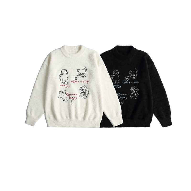 Long Sleeve Round Neck Loose Fit Sweater For Women | MuddyStock Originals MuddyStock