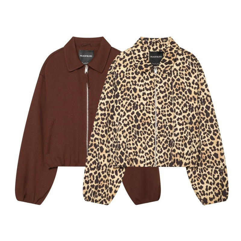 Womens Retro Lapel Zipper Short Jacket Top All Products