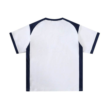 Color Contrast Patchwork Sports T-shirt For Men MuddyStock