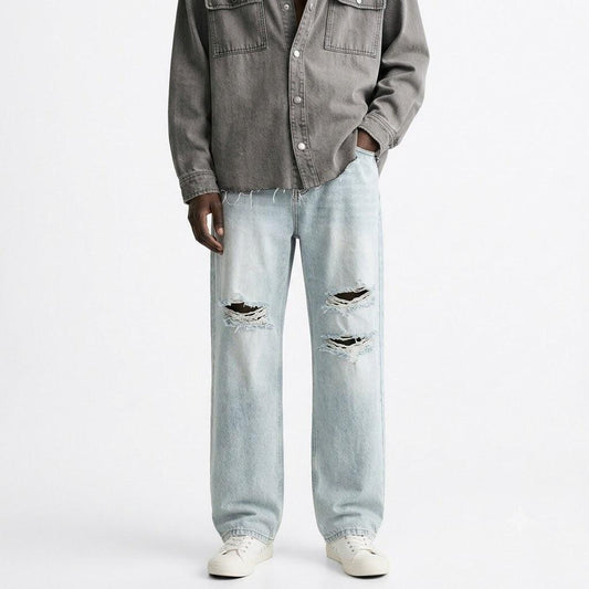 Fashion Knife Ripped Jeans For Men