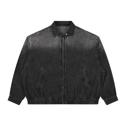 Vintage Wash Full-Zip Denim Jacket For Men | MuddyStock Originals