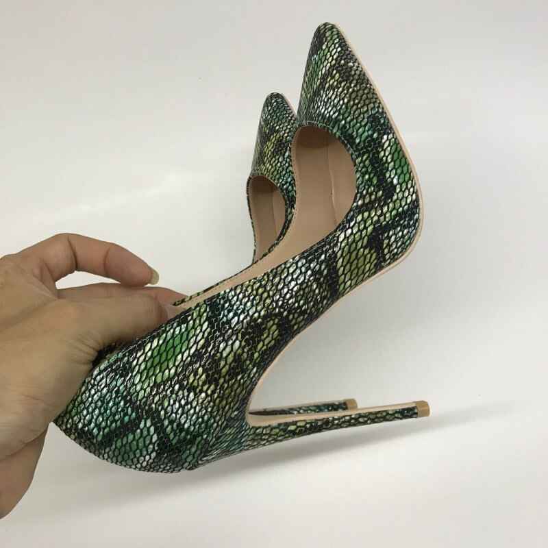 Python Pattern Embossed Women's High Heels