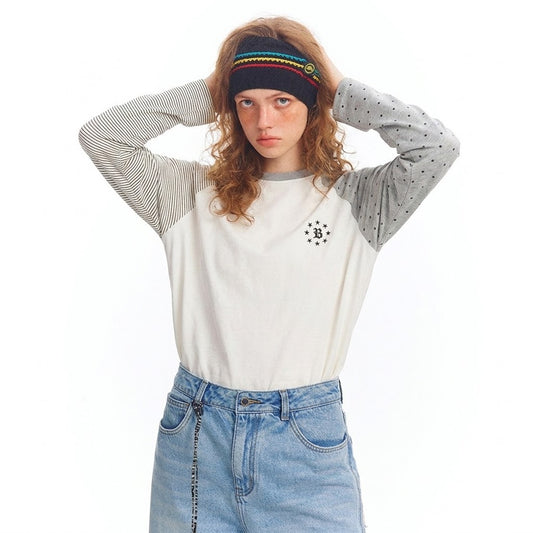 Polka striped long sleeved t-shirt for women | MuddyStock Originals eprolo