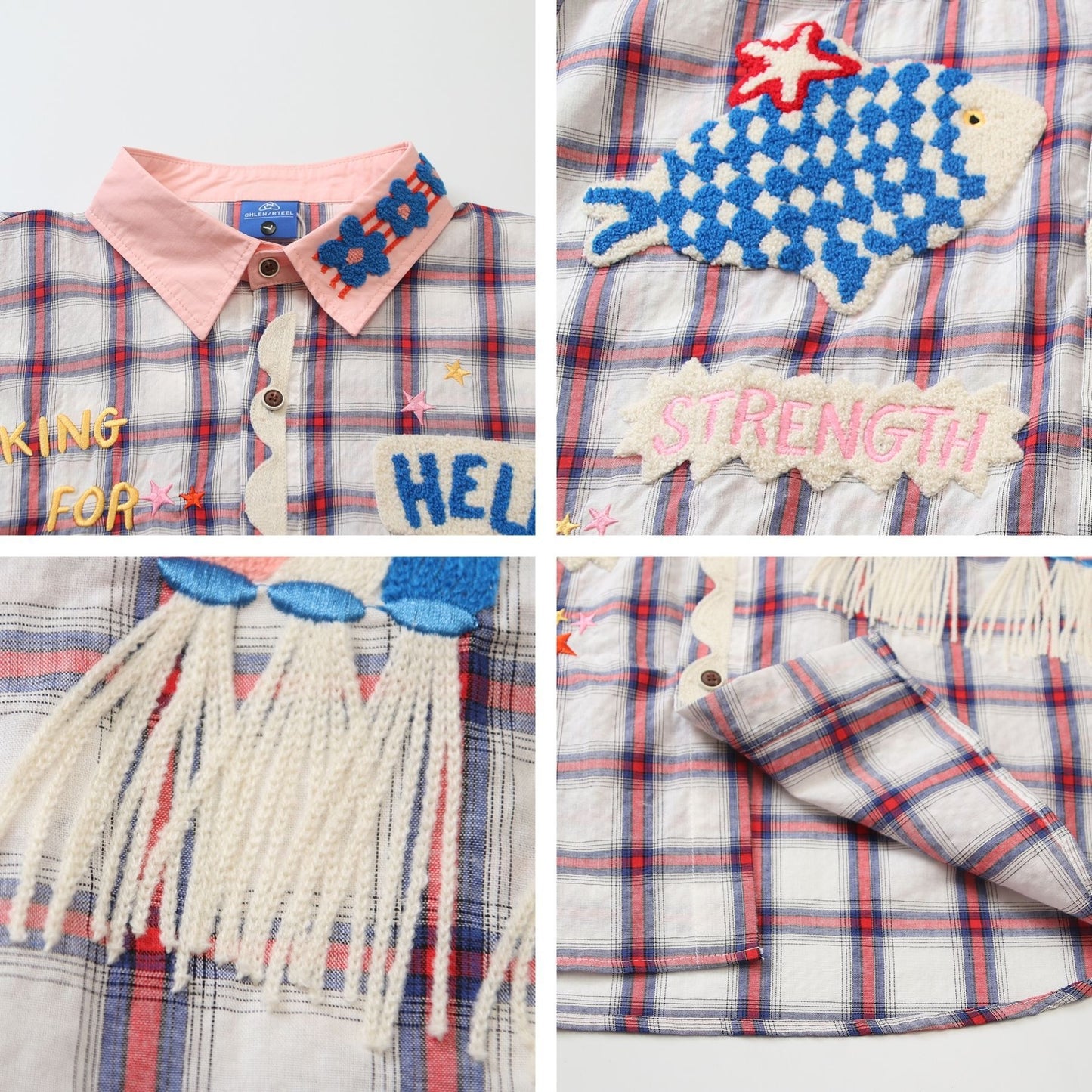 Retro Fish Long Sleeve Shirt For Women eprolo