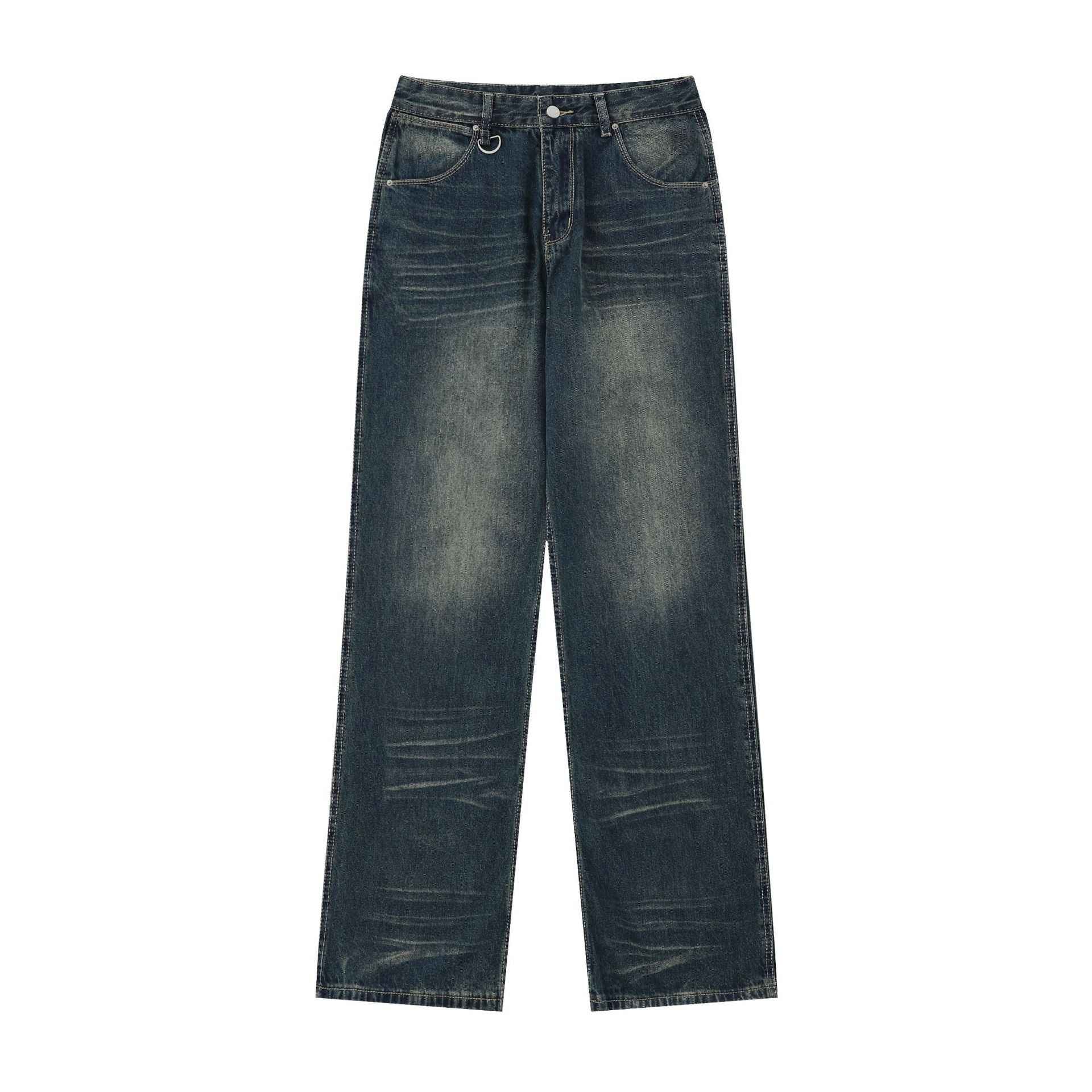 Distressed High Street American Jeans For Women Blue Washed Yellow MuddyStock