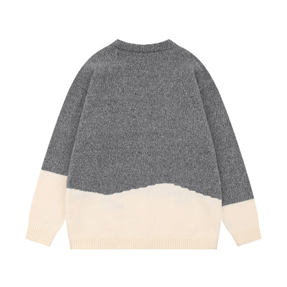 Cartoon contrasting penguin sweater for women | MuddyStock Originals