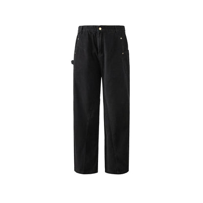 Japanese Fashion Brand Retro Overalls Black MuddyStock