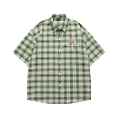 Plaid short sleeved shirt for men | MuddyStock Originals