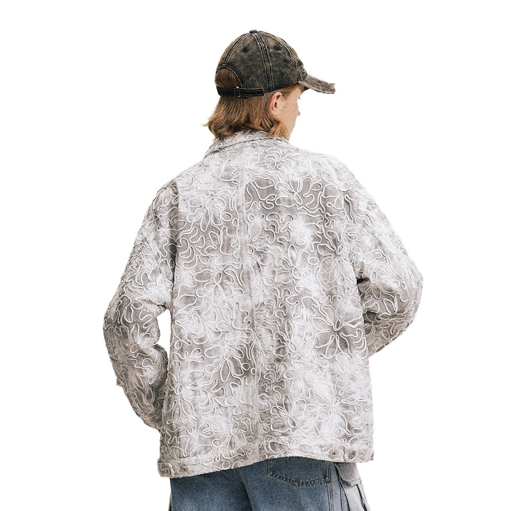 Tie-dye Gradient Loose Jacket Men's And Women's High Street All Products