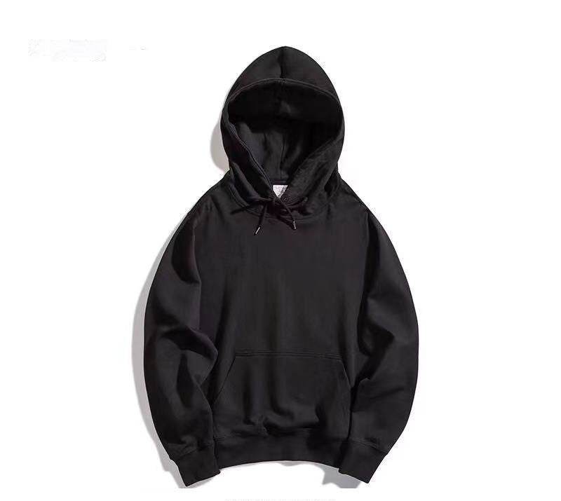 Hooded Sweater Men And Women Loose Niche Couple Pure Black MuddyStock