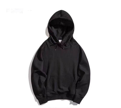 Hooded Sweater Men And Women Loose Niche Couple Pure Black MuddyStock
