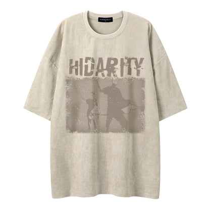 Abstract short sleeved letter figurine Apricot