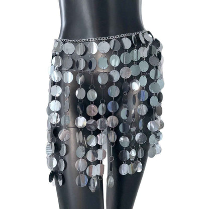 Geometric Sequin Skirt For Women All Products