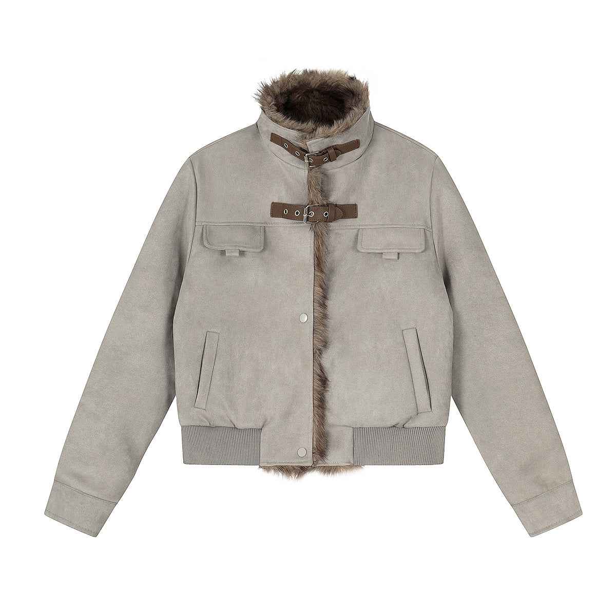 Warm and flannel cotton jacket short jacket for women | MuddyStock Originals