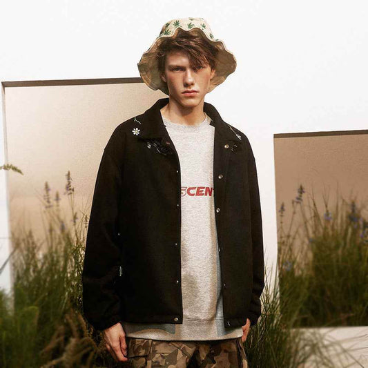 Letter Floral Embroidered Jacket For Men And Women MuddyStock