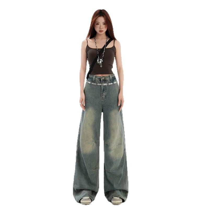 Wide Leg Straight Leg Denim Pants for Women | MuddyStock Originals MuddyStock