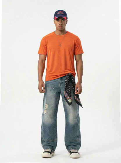 Men's Outdoor Moisture-Wicking Quick-Drying Short-Sleeve T-shirt MuddyStock null