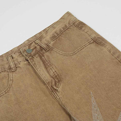 Women's Loose Star Printed Jeans