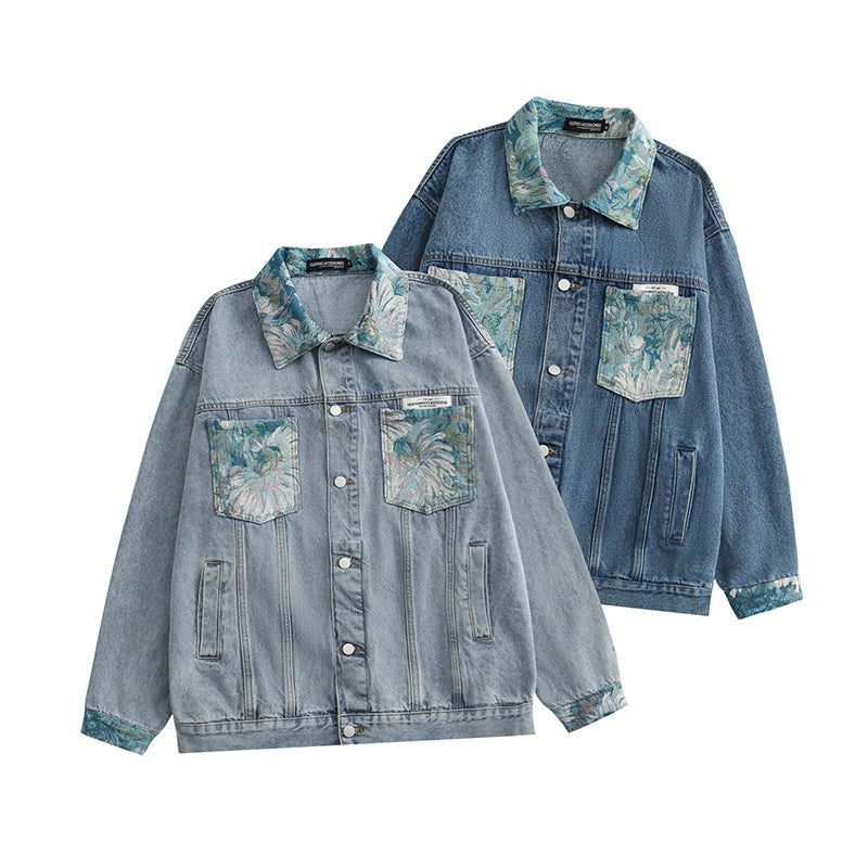 Couple's New Printed Loose Denim Jacket MuddyStock