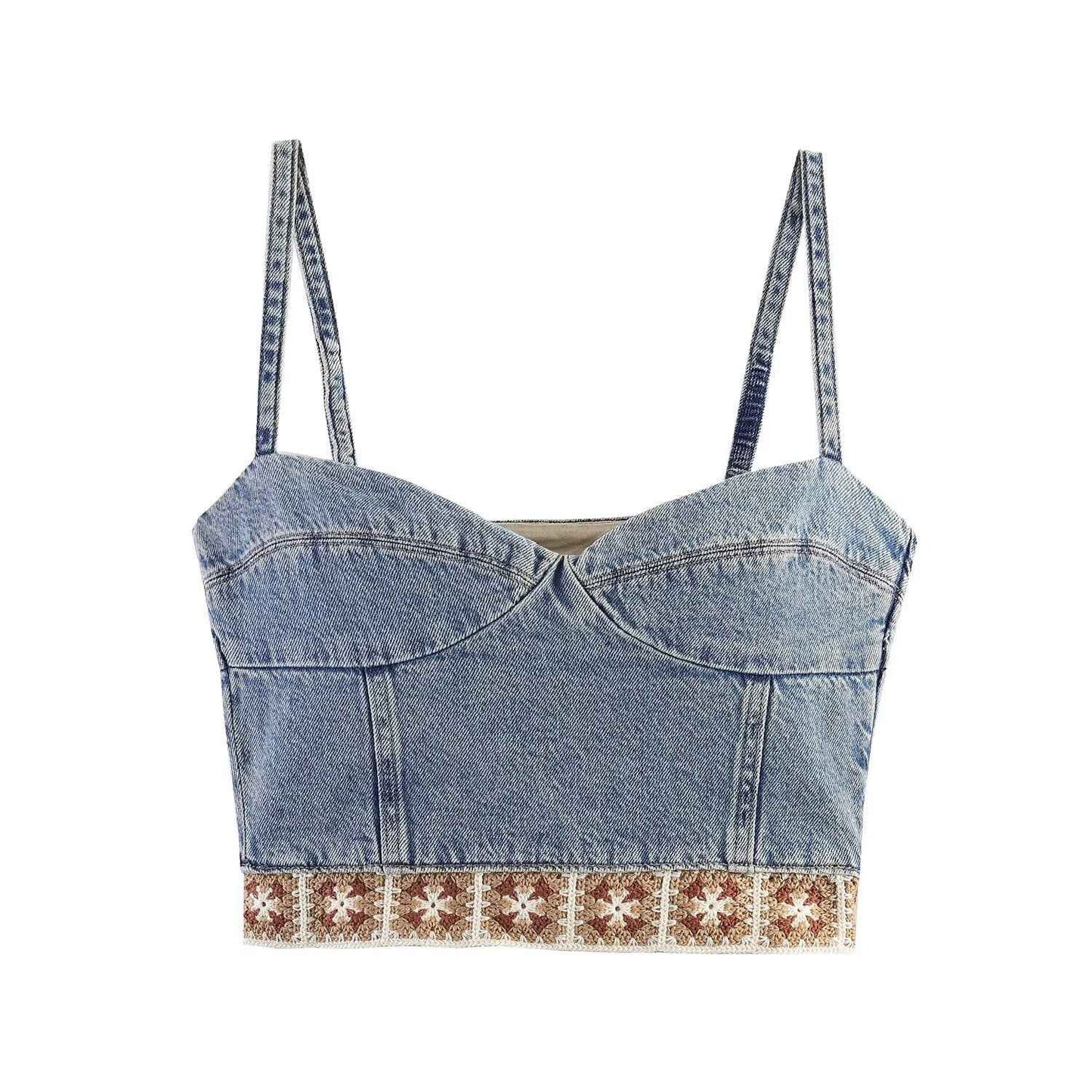 Splicing top+loose jeans set for women | MuddyStock Originals