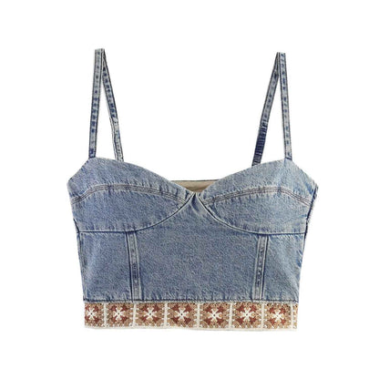 Splicing top+loose jeans set for women | MuddyStock Originals