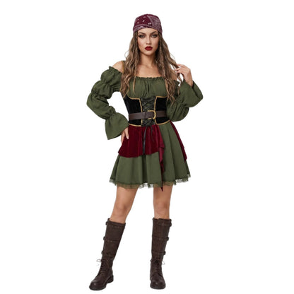 Halloween Women's Pirate Costume Green