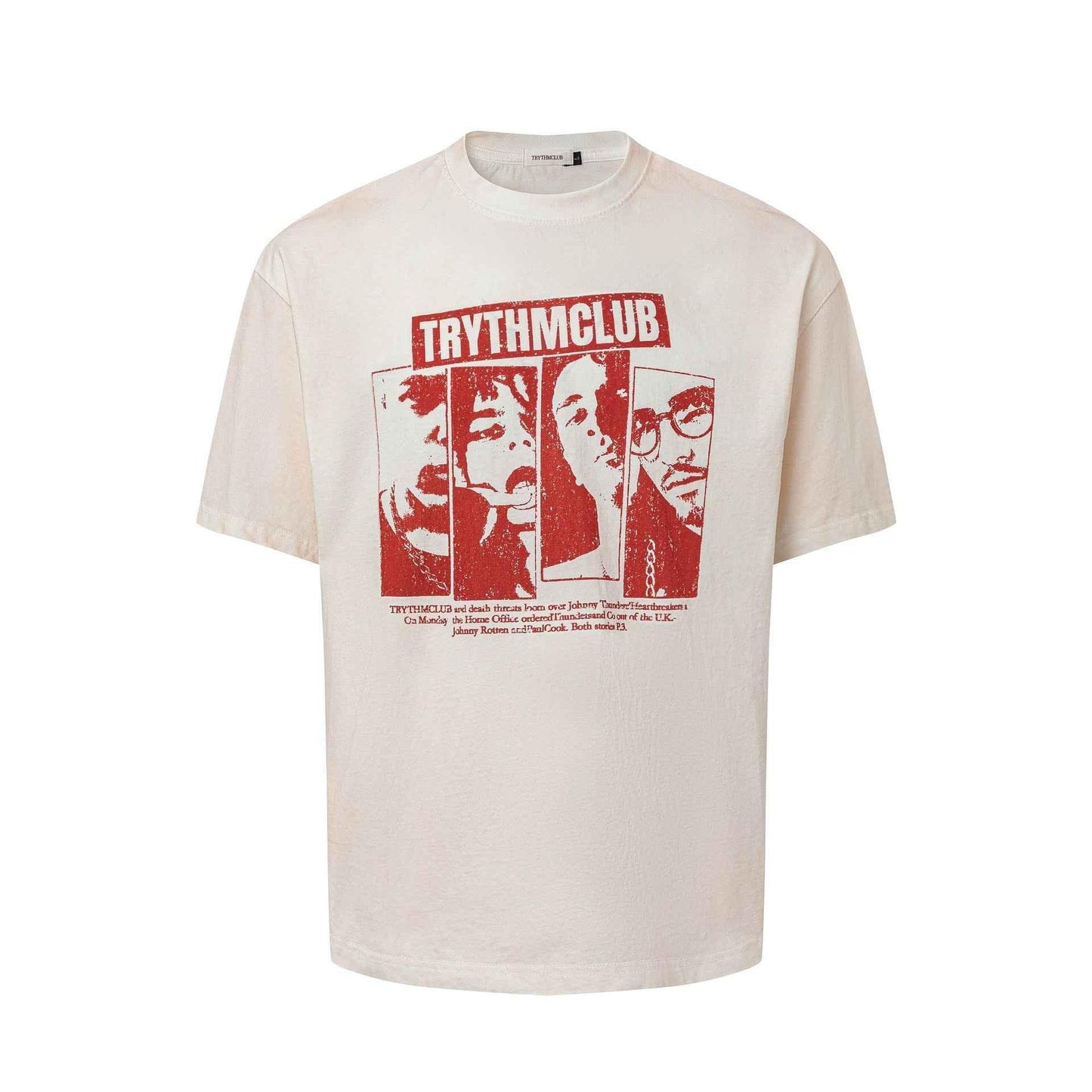 Portrait collage printed short sleeved t-shirt for men | MuddyStock Originals