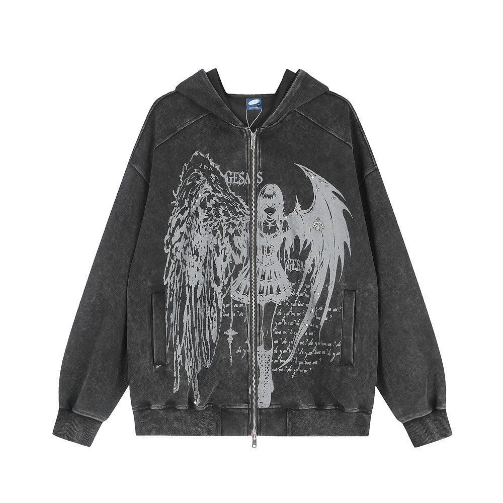 Angel made old hoodie for men and women | MuddyStock Originals