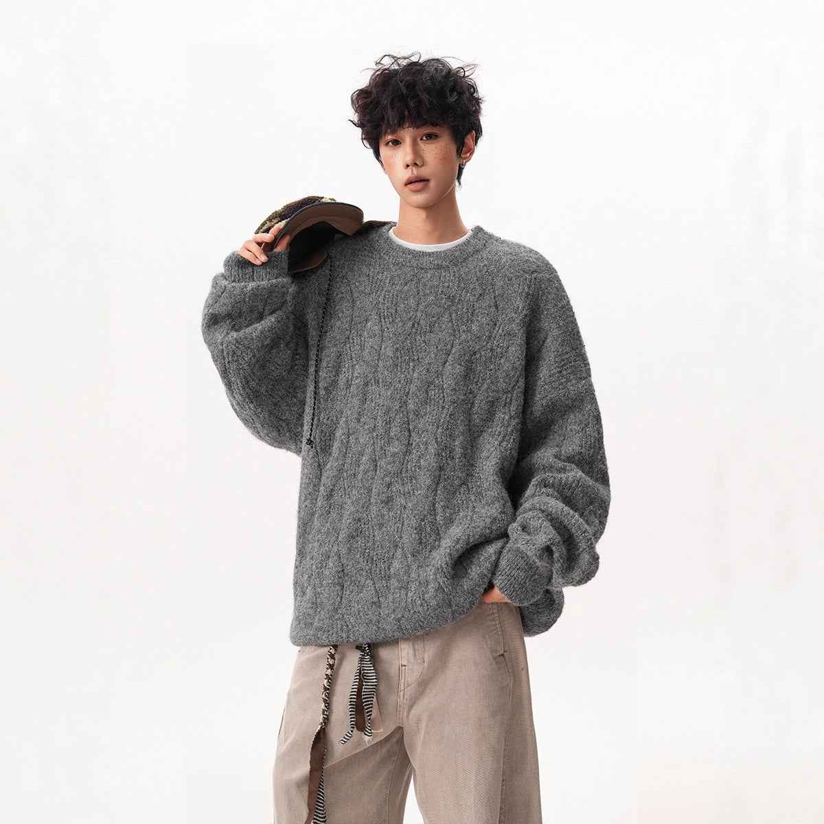 Vintage Round Neck Sweater for Men | MuddyStock Originals MuddyStock