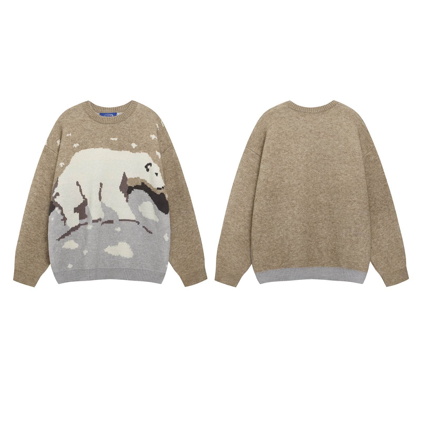 Polar Bear Jacquard Crew Sweater For Men And Women | MuddyStock Originals MuddyStock