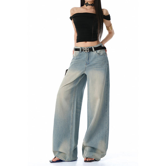 Loose Straight Floor-Length Denim Pants For Women | MuddyStock Originals MuddyStock