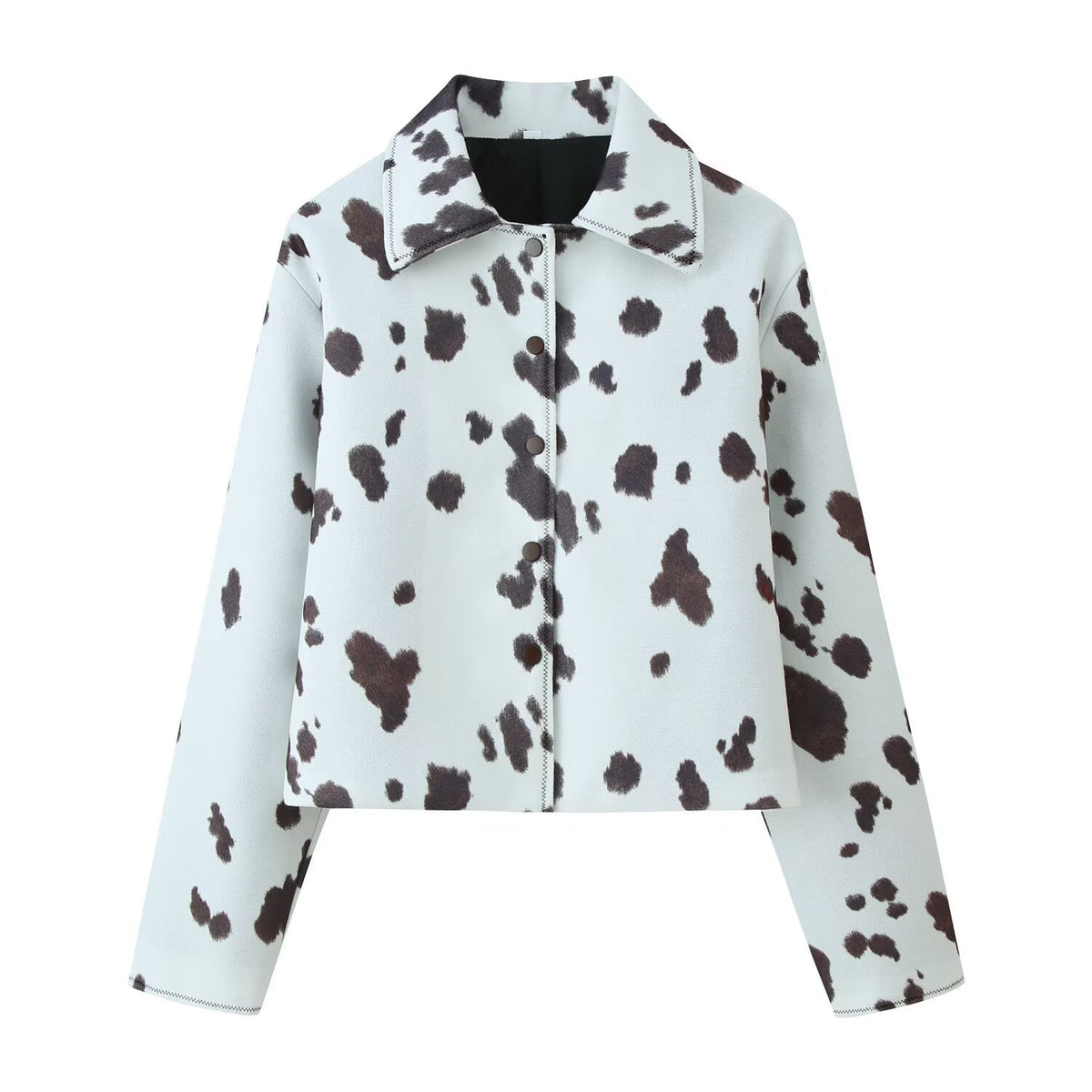 Irregular printed short jacket for women | MuddyStock Originals