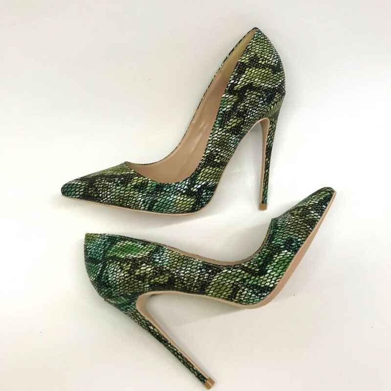 Python Pattern Embossed Women's High Heels