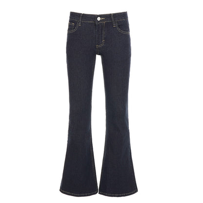 Low waist slim fit and slimming flared jeans Navy Blue