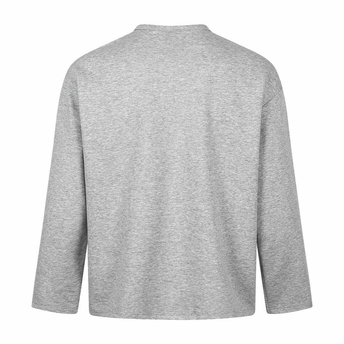 Silver Foil Letter Print Long Sleeve Small V-Neck Punk Streetwear T-Shirt