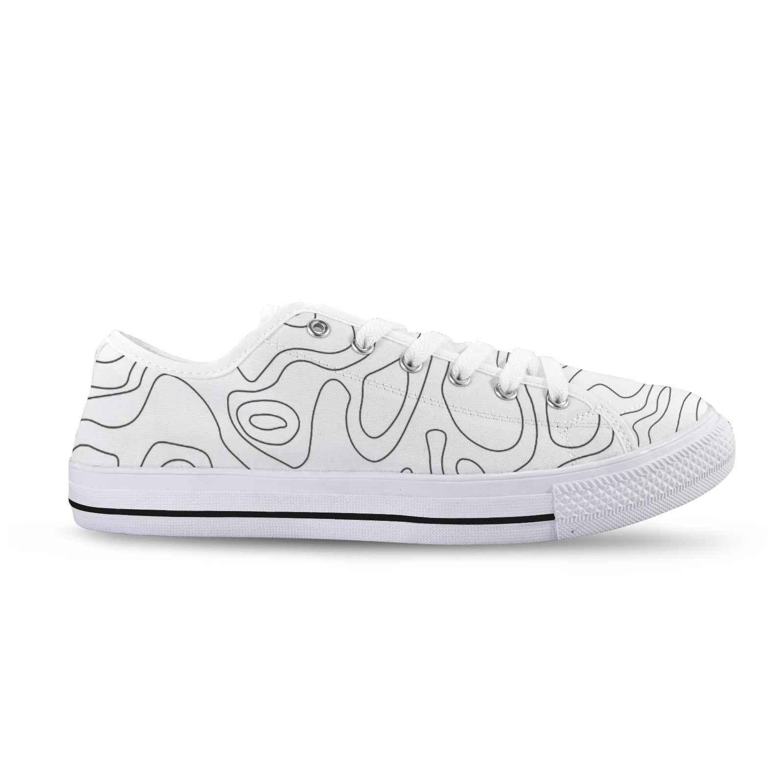 Seattle Low Top Men's Shoes With Abstract Design
