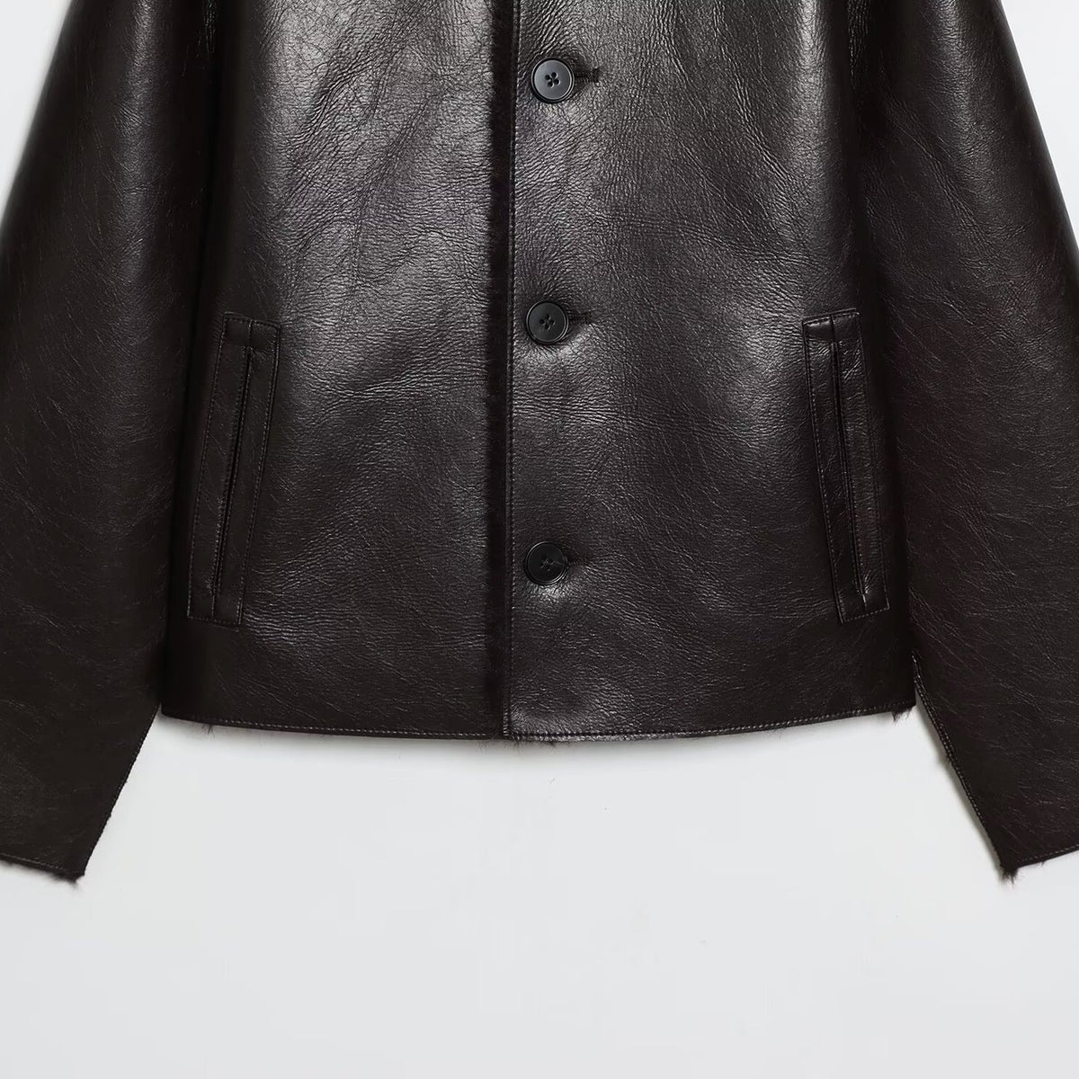 Fashionable And Casual Reversible Faux-leather Jacket For Women All Products